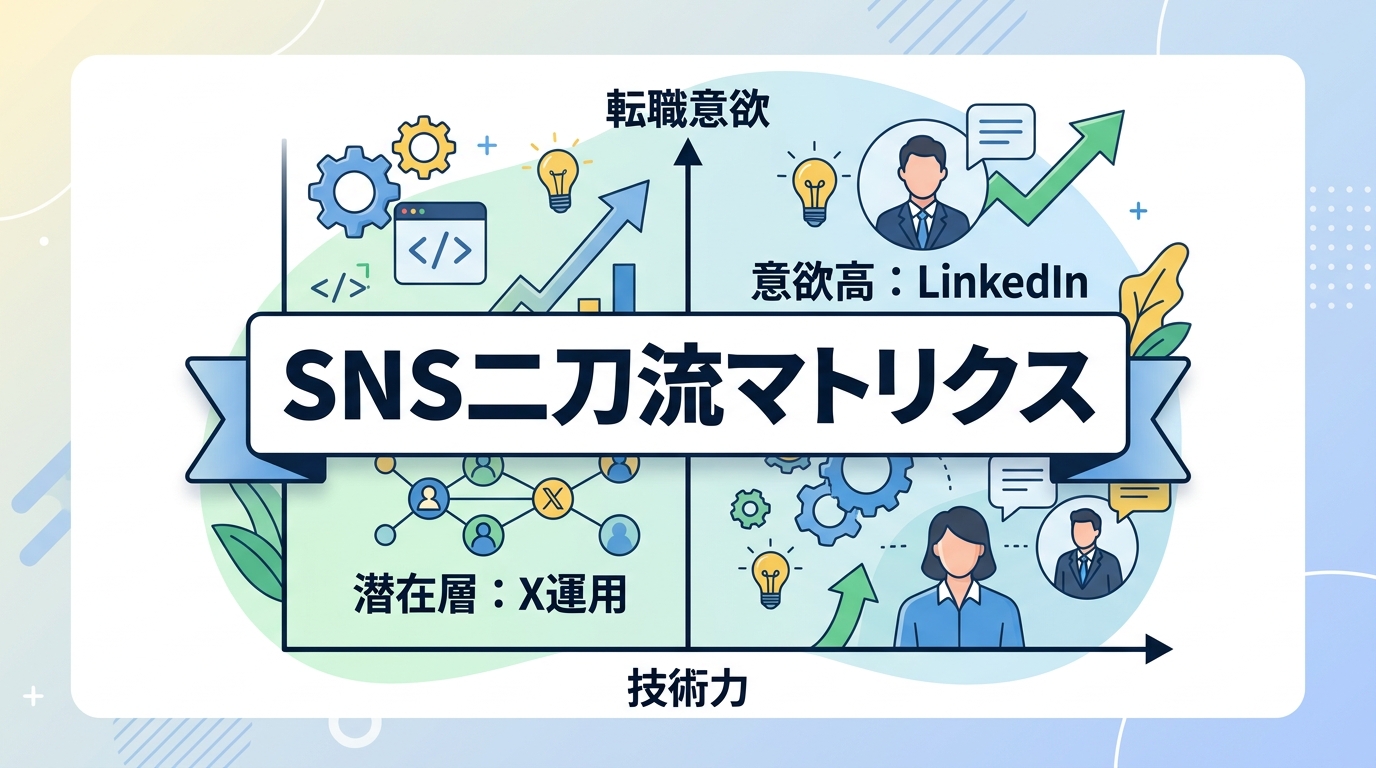 技術力と意欲で使い分ける「エンジニア採用SNS二刀流・運用マトリクス」とは？