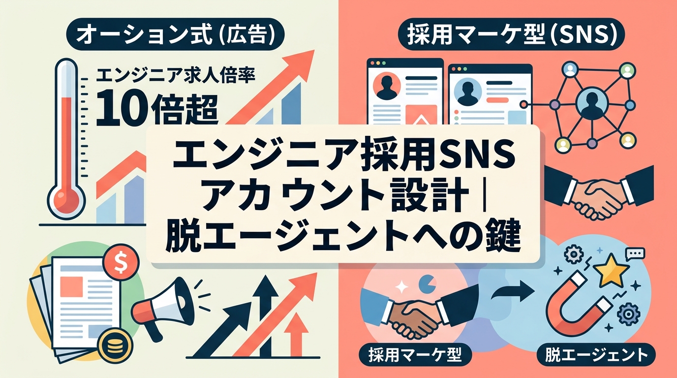 エンジニア採用に求人広告はもう限界？SNSアカウント設計が「脱エージェント」の鍵となる理由は？