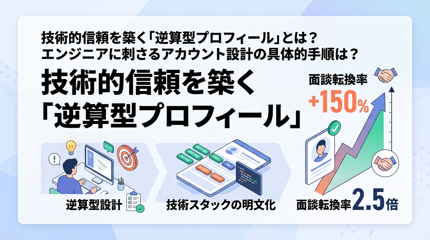 技術的信頼を築く「逆算型プロフィール」とは？エンジニアに刺さるアカウント設計の具体的手順は？