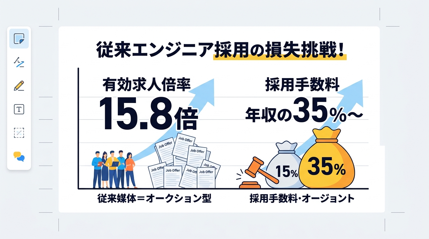 なぜ従来の求人媒体やエージェントではエンジニア採用が成功しないのか？