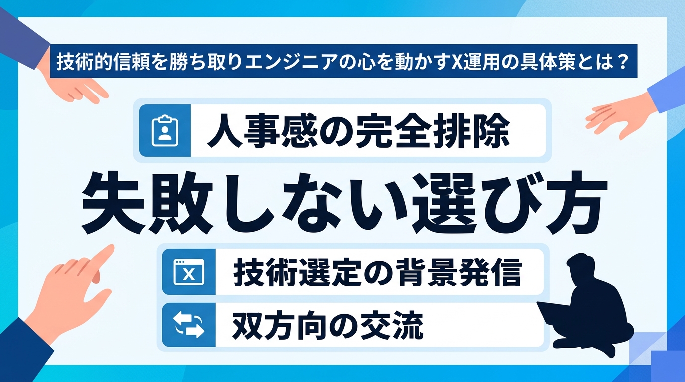 技術的信頼を勝ち取りエンジニアの心を動かすX運用の具体策とは？