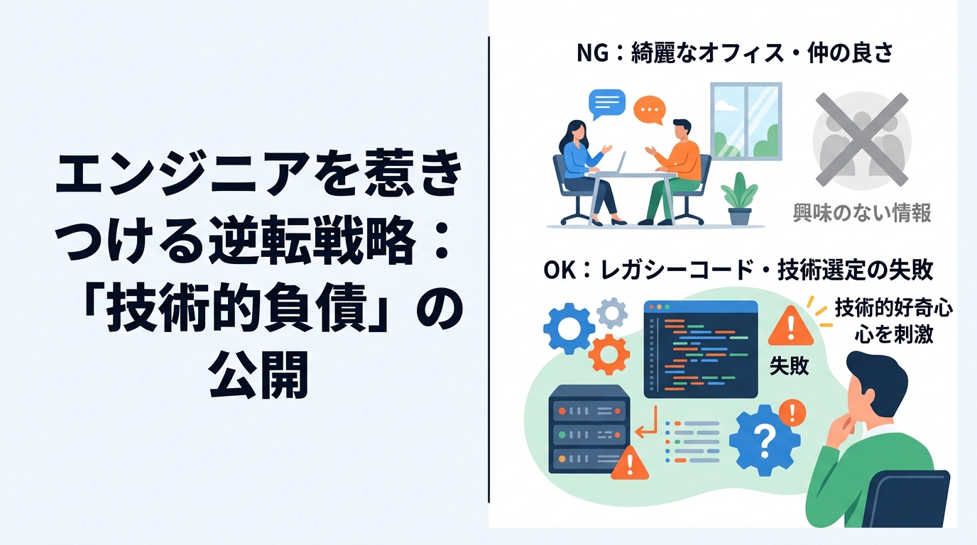 エンジニア採用で「技術的負債」を公開する発信内容がなぜ優秀層を惹きつけるのか？