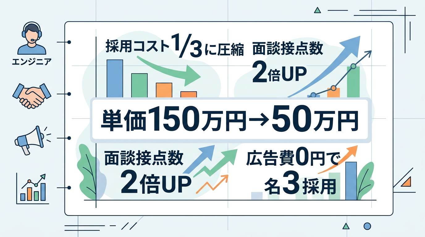 エンジニア採用単価50万円を実現したSNSマーケティングの具体的な成功事例とは？