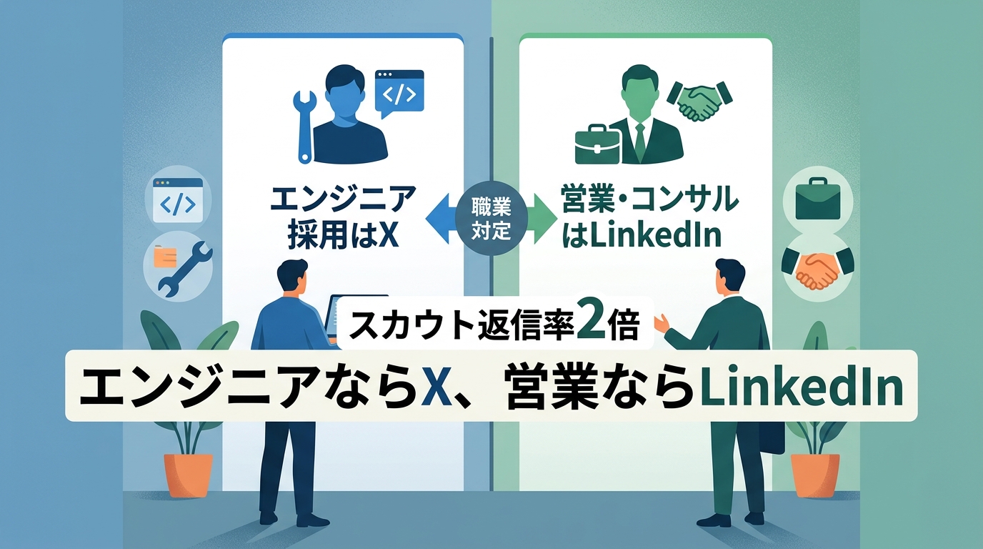 エンジニアや営業職の採用にはLinkedInとXのどちらが適しているのか？