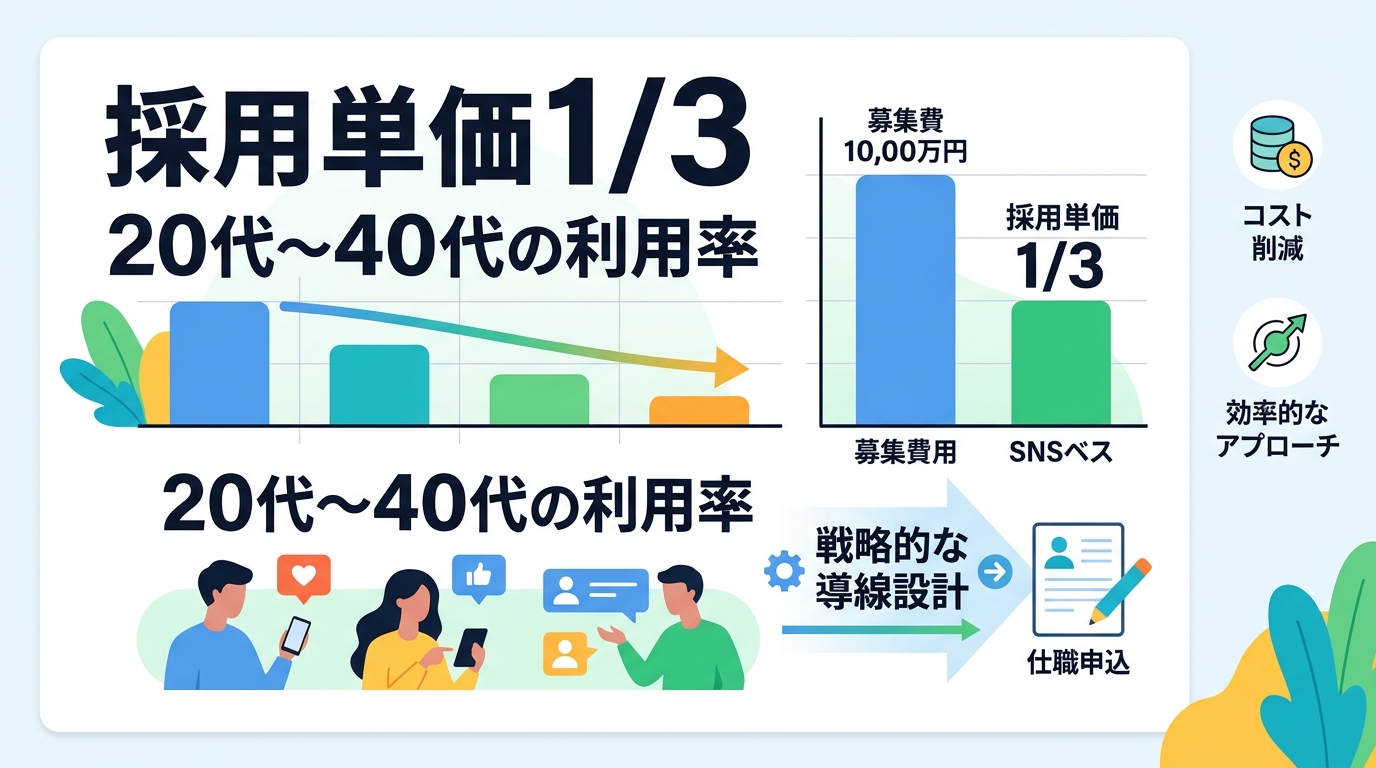 採用単価を3分の1に抑えるSNS採用の実践的なステップとは？