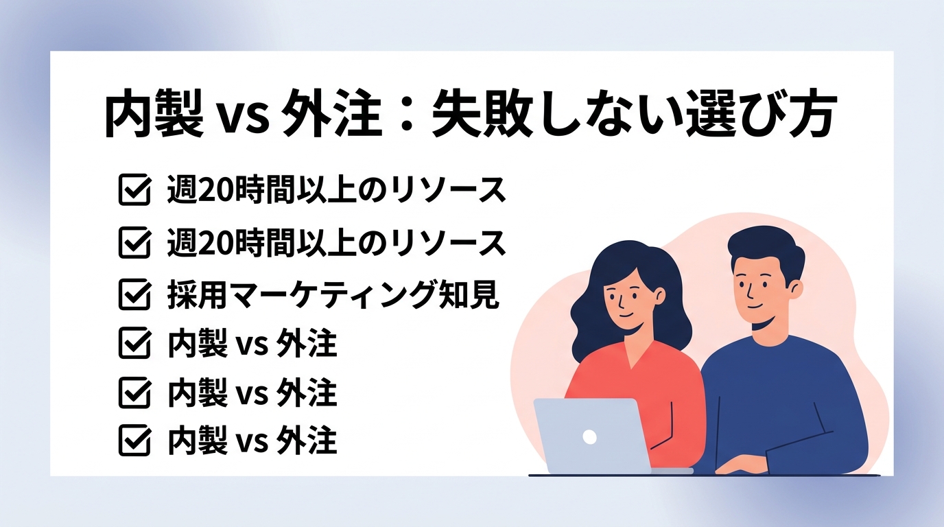SNS運用を「内製」か「外注代行」にするかの判断基準は何か？