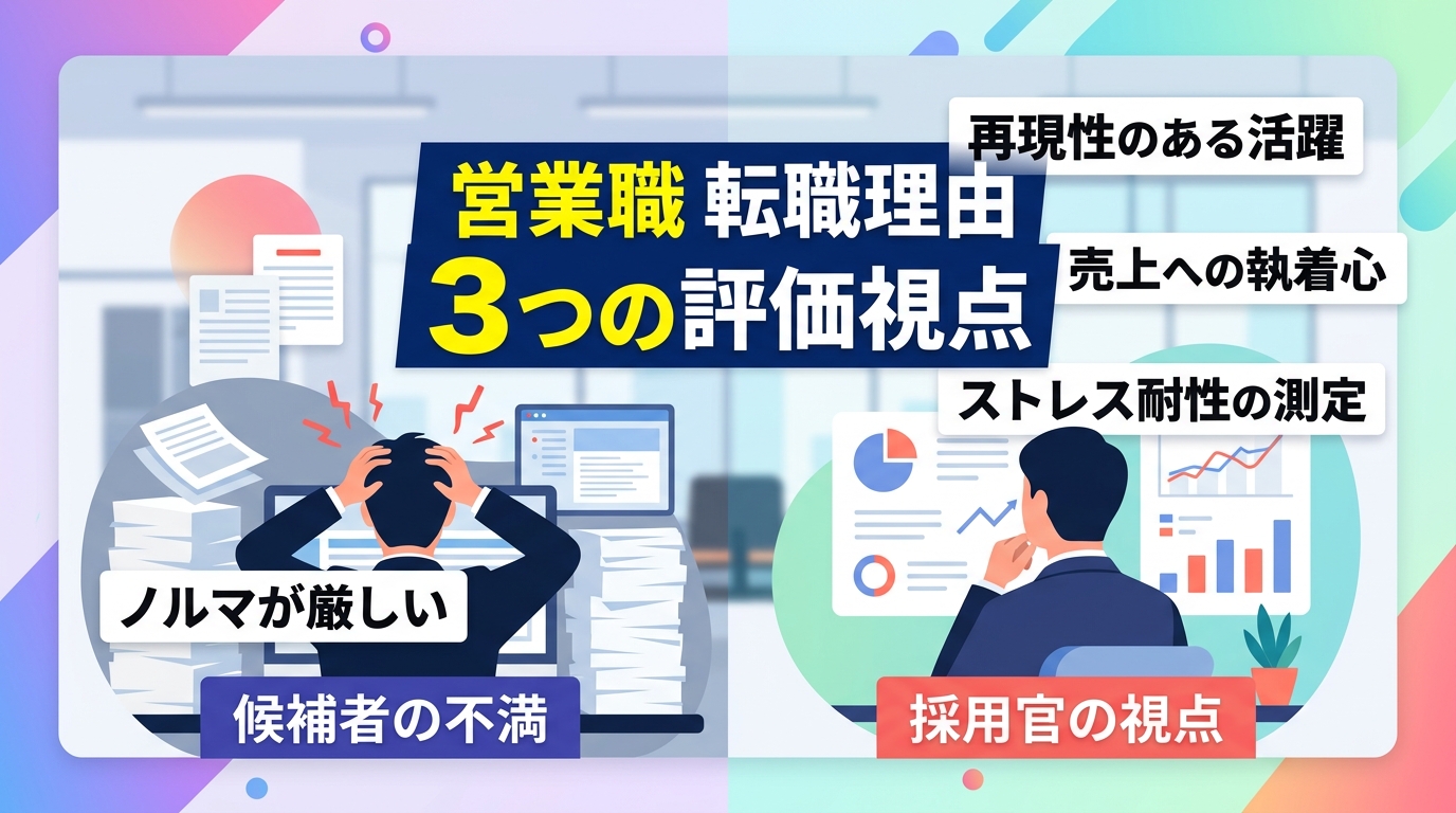 採用担当者は営業職の転職理由の裏側をどう評価しているのか?