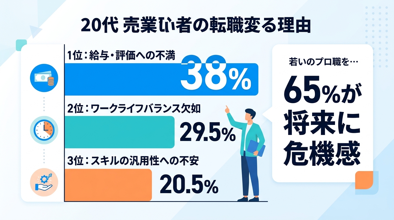 20代営業職の転職理由ランキングと現場の「本音」とは?
