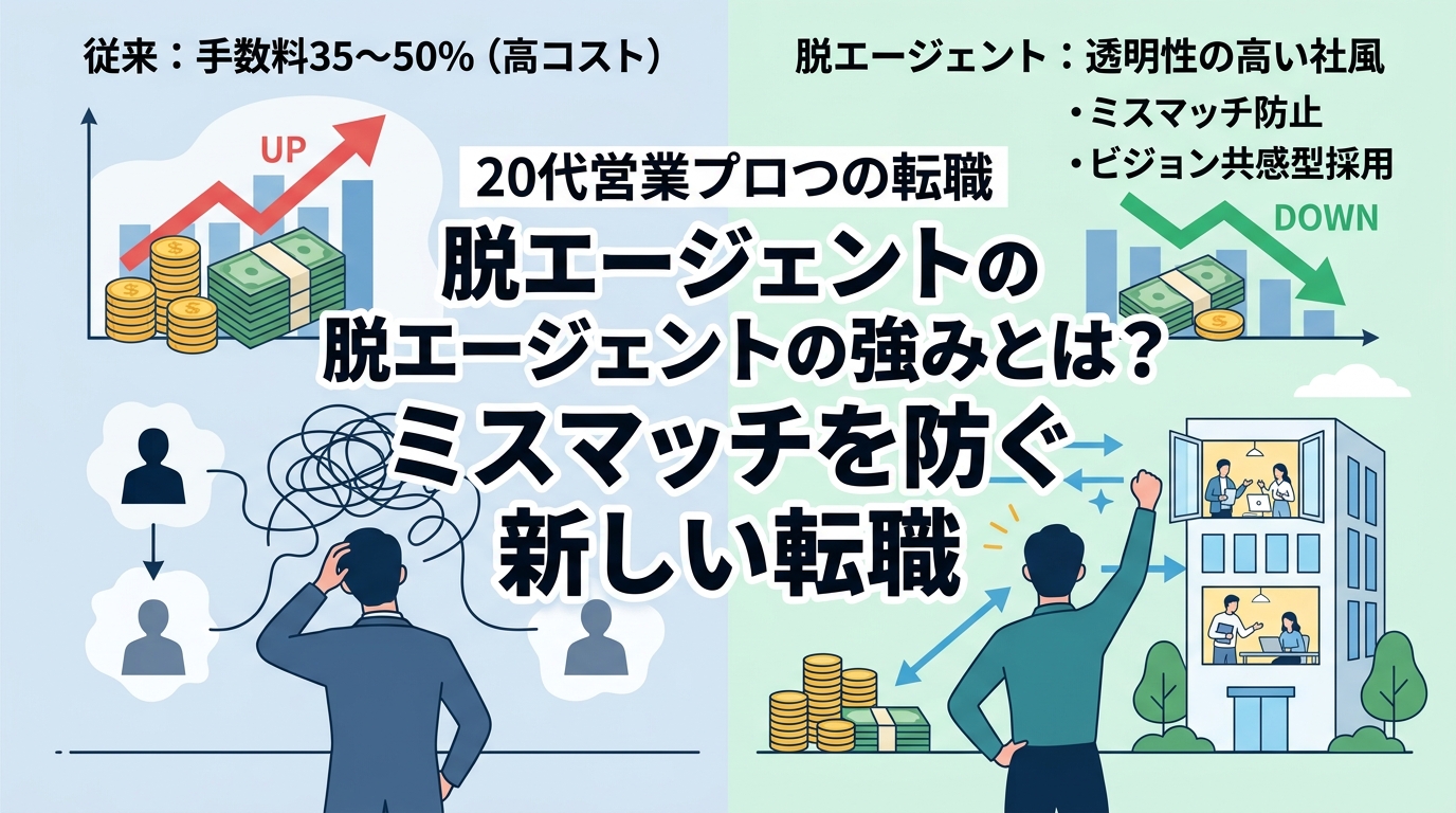 20代営業が「脱エージェント」を掲げる企業に注目する理由は?