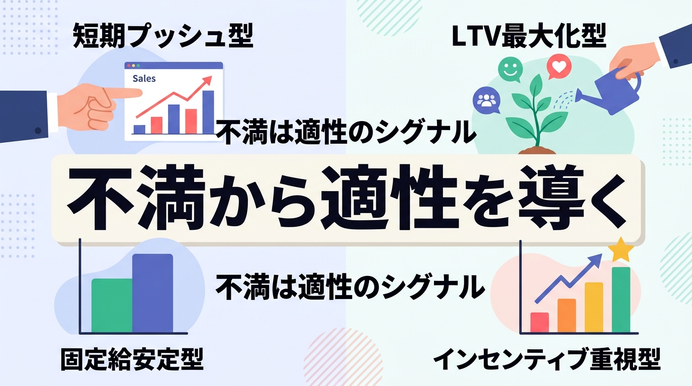 なぜ営業手法への不満を「自身の適性」を特定する判断基準に変換すべきなのか?