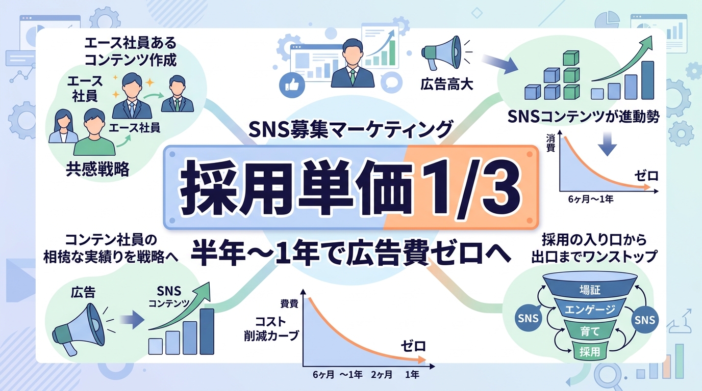 採用単価を3分の1に抑えるSNS採用マーケティングの仕組みとは？