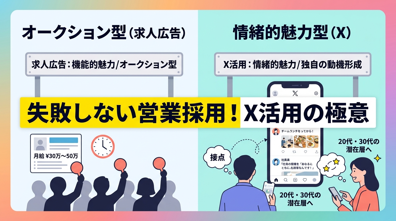 なぜ従来の求人広告ではなくXが営業職の採用に不可欠なのか？