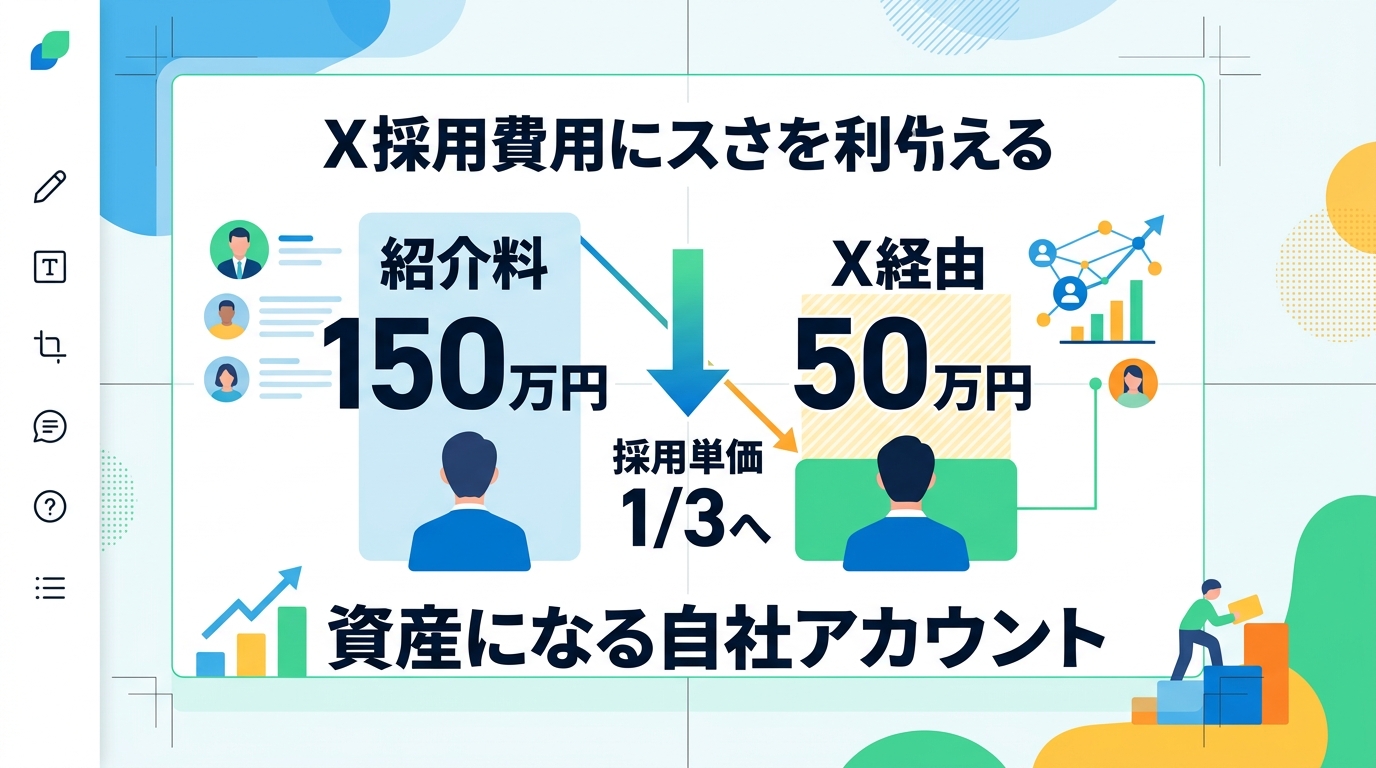 X活用で採用単価を3分の1に下げ自社採用力を高める方法は？