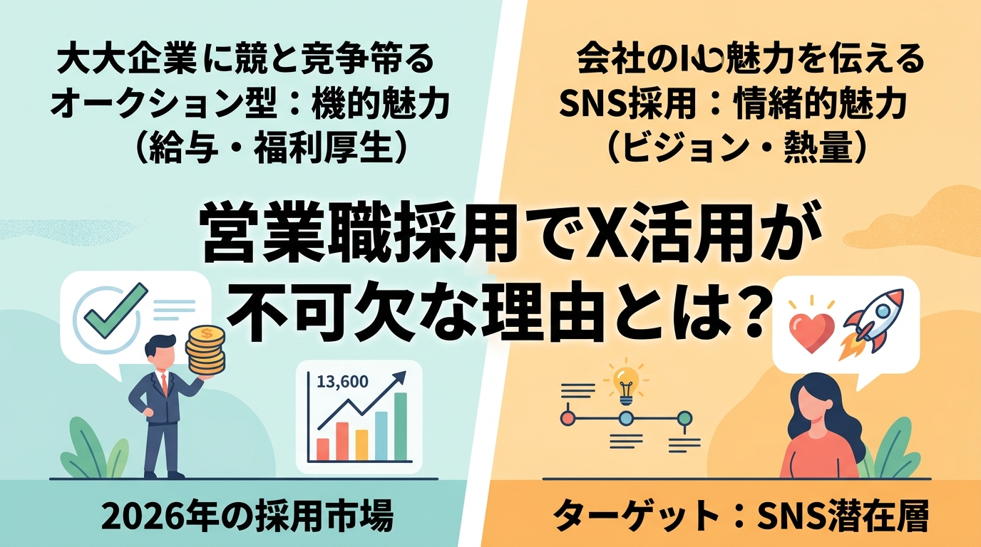 営業職採用においてX(旧Twitter)活用が不可欠な理由とは?