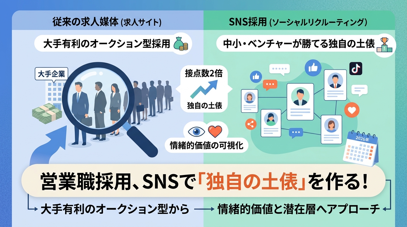 従来の求人媒体ではなぜ自走できる優秀な営業職が採用できないのでしょうか?
