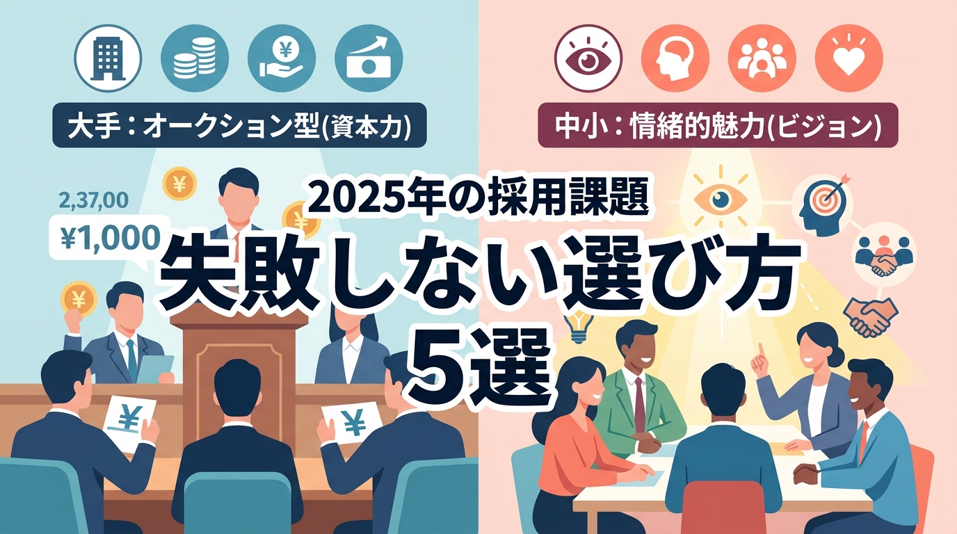 中小企業が求人媒体だけに頼る「オークション型採用」で失敗する理由とは?