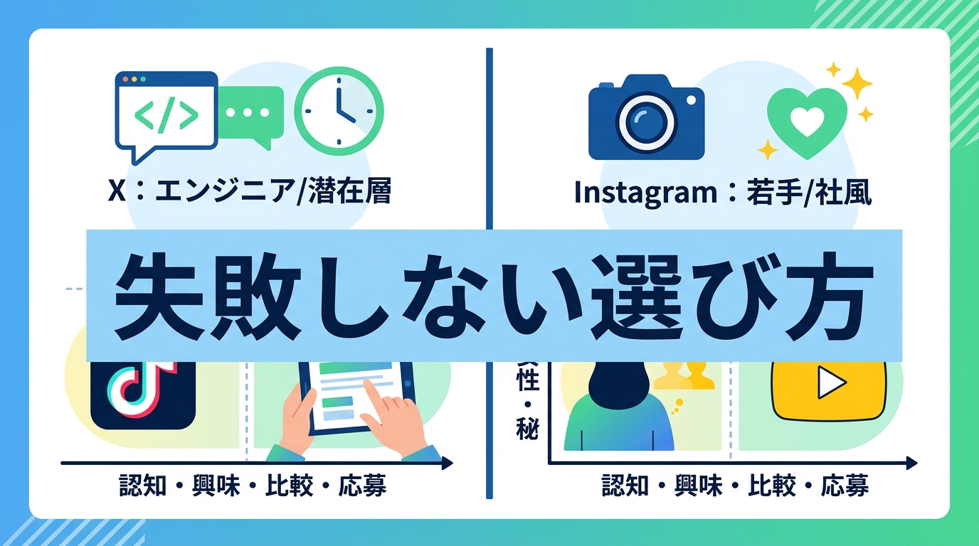 【最新比較】2026年版SNS採用4媒体の特徴と優先度判定マトリクスの使い方は？
