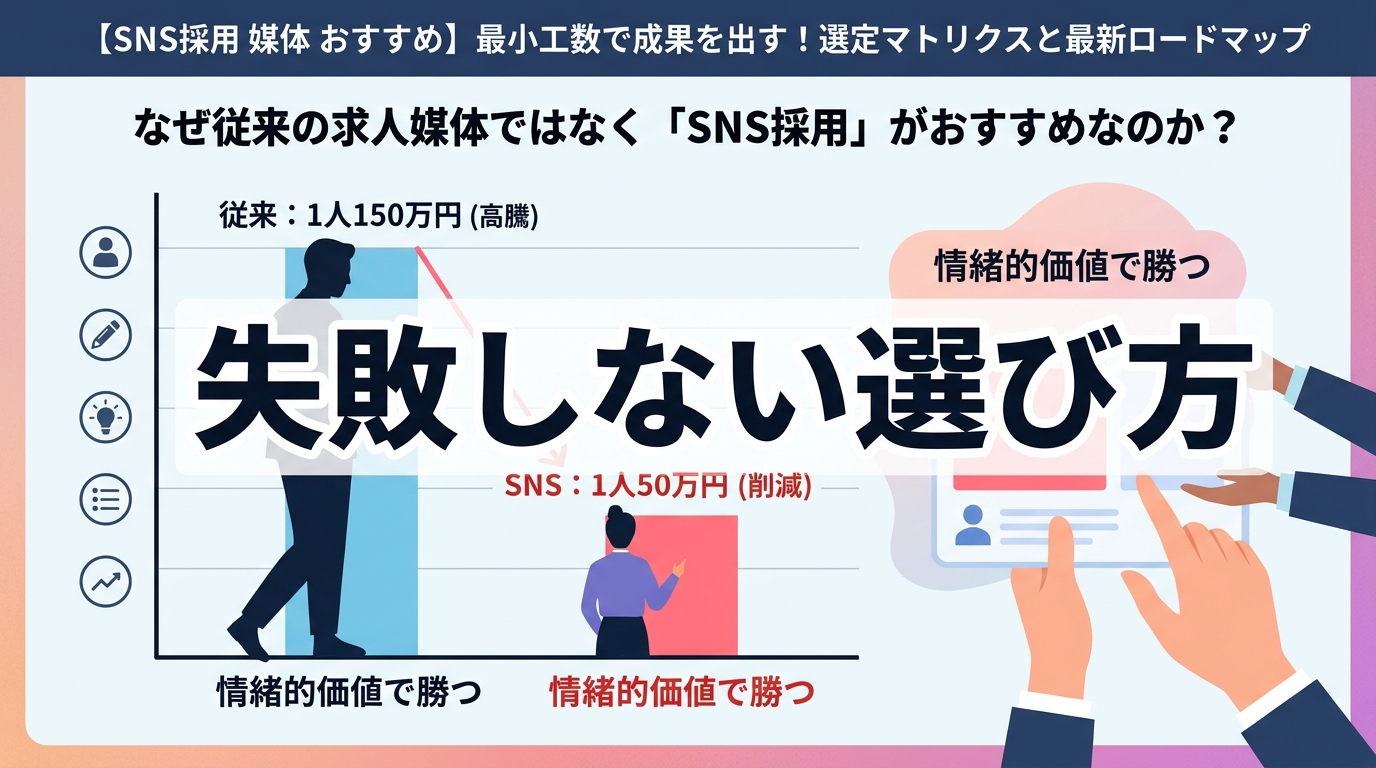 なぜ従来の求人媒体ではなく「SNS採用」がおすすめなのか？