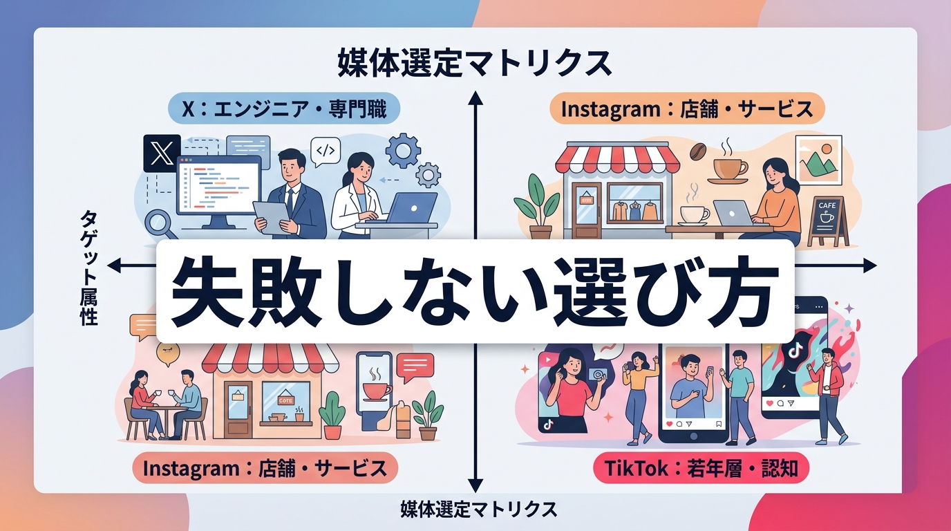 自社に最適なSNS採用媒体を選ぶための「判定マトリクス」とは？