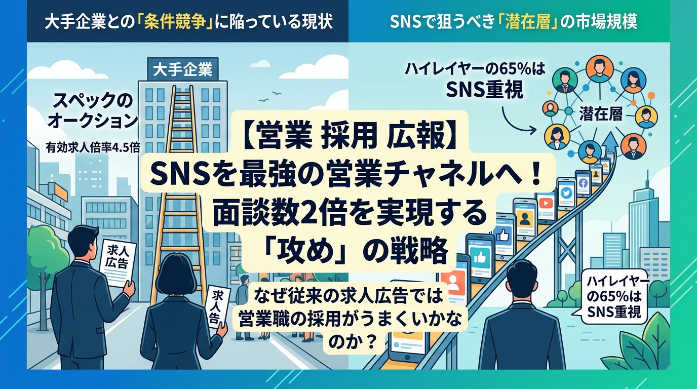 なぜ従来の求人広告では営業職の採用がうまくいかないのか?