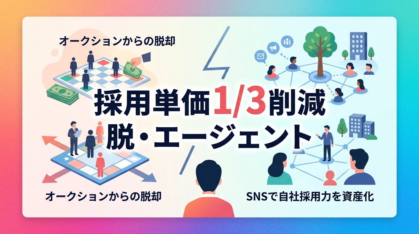 エージェントに頼らず「自社採用力」を資産化するSNS活用の秘訣とは？