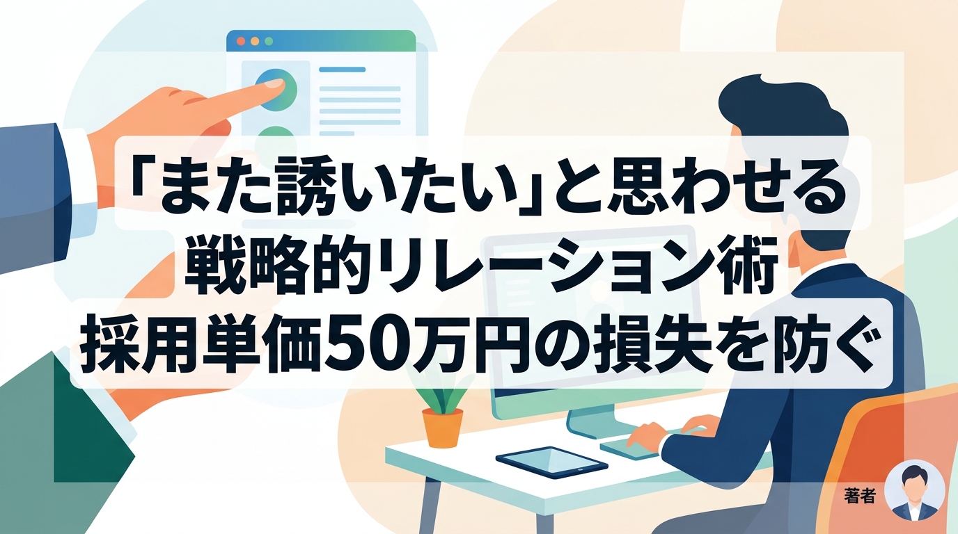 カジュアル面談辞退の対策｜採用担当者が「また誘いたい」と思う戦略的リレーション術