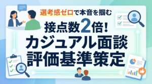 接点数2倍！カジュアル面談の評価基準策定と選考感ゼロで本音を掴むシート作成術
