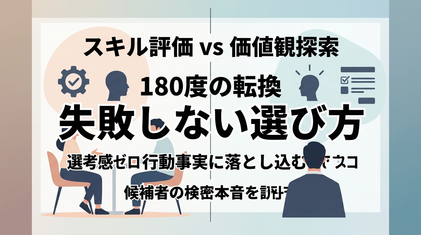 選考感ゼロで候補者の本音を引き出す評価項目の設計方法とは？