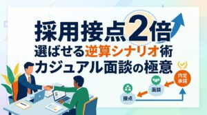 【採用接点2倍】カジュアル面談での潜在層の口説き方｜相手に「選ばせる」逆算シナリオ術