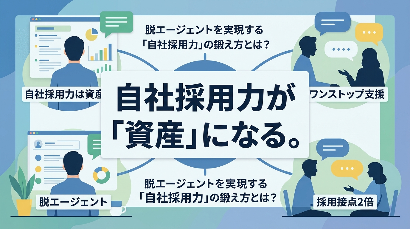 脱エージェントを実現する「自社採用力」の鍛え方とは？