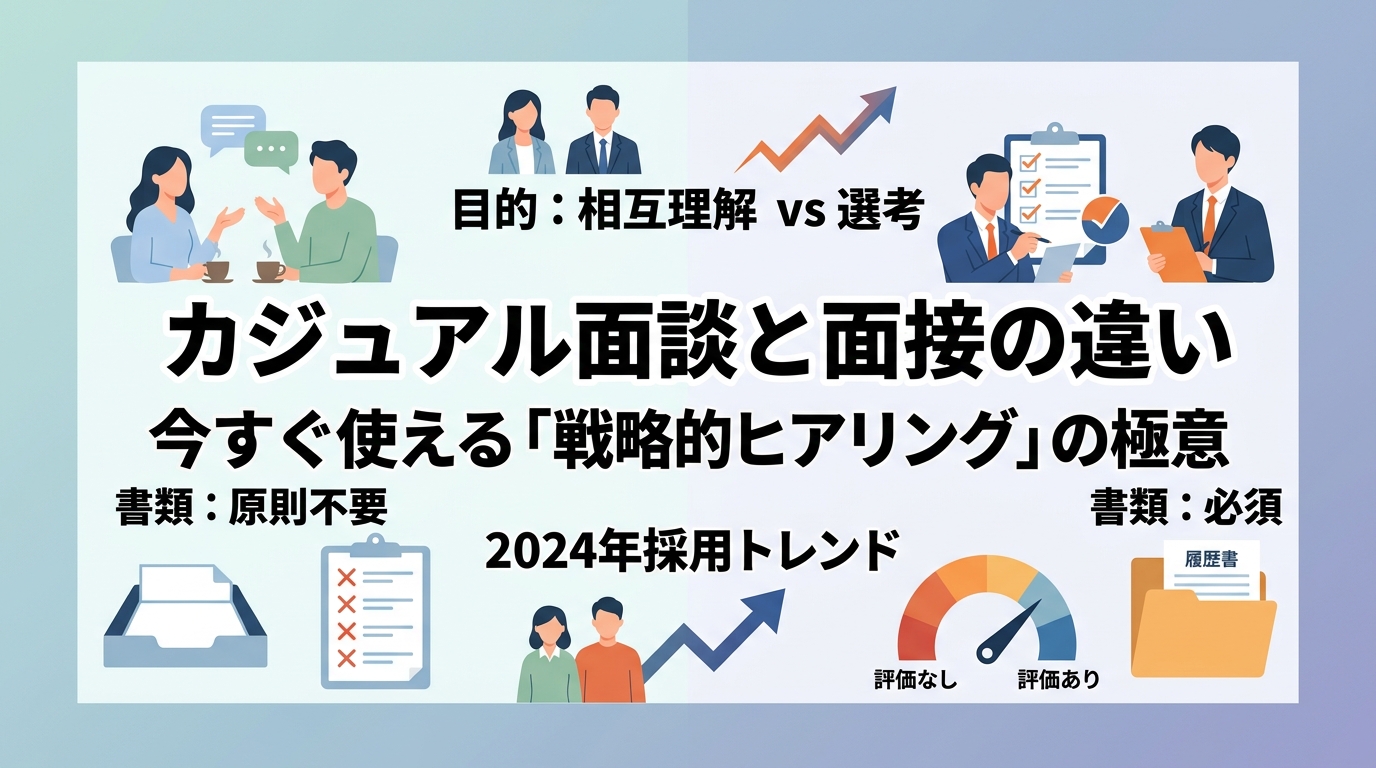 カジュアル面談と面接の決定的な違いとは何か？