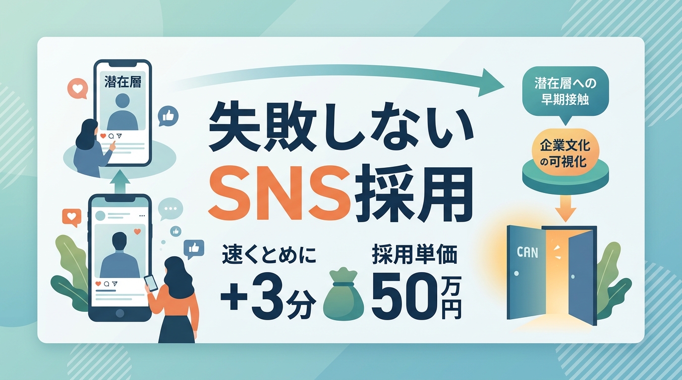 SNS採用で志望動機が固まる前の潜在層へアプローチするメリットは？