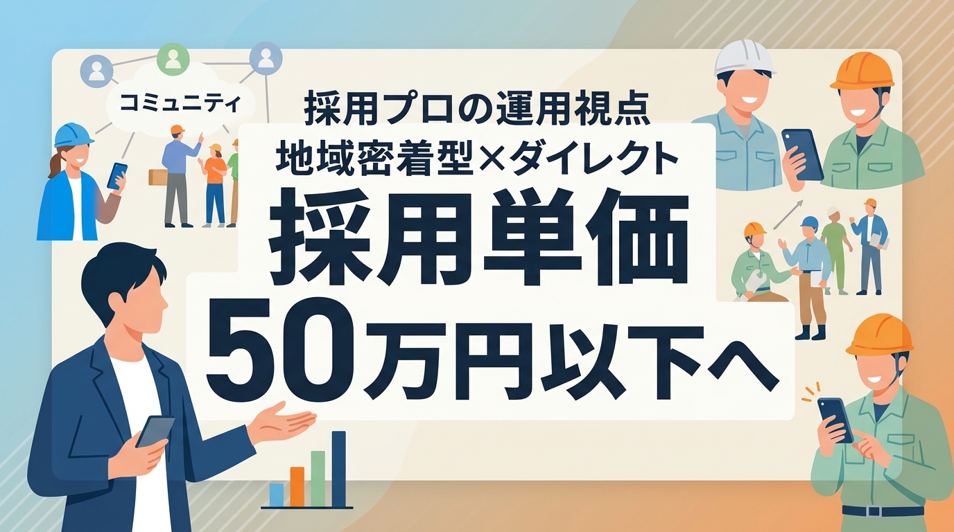大手との条件競争から脱却し建設業の魅力を直接届ける方法は？