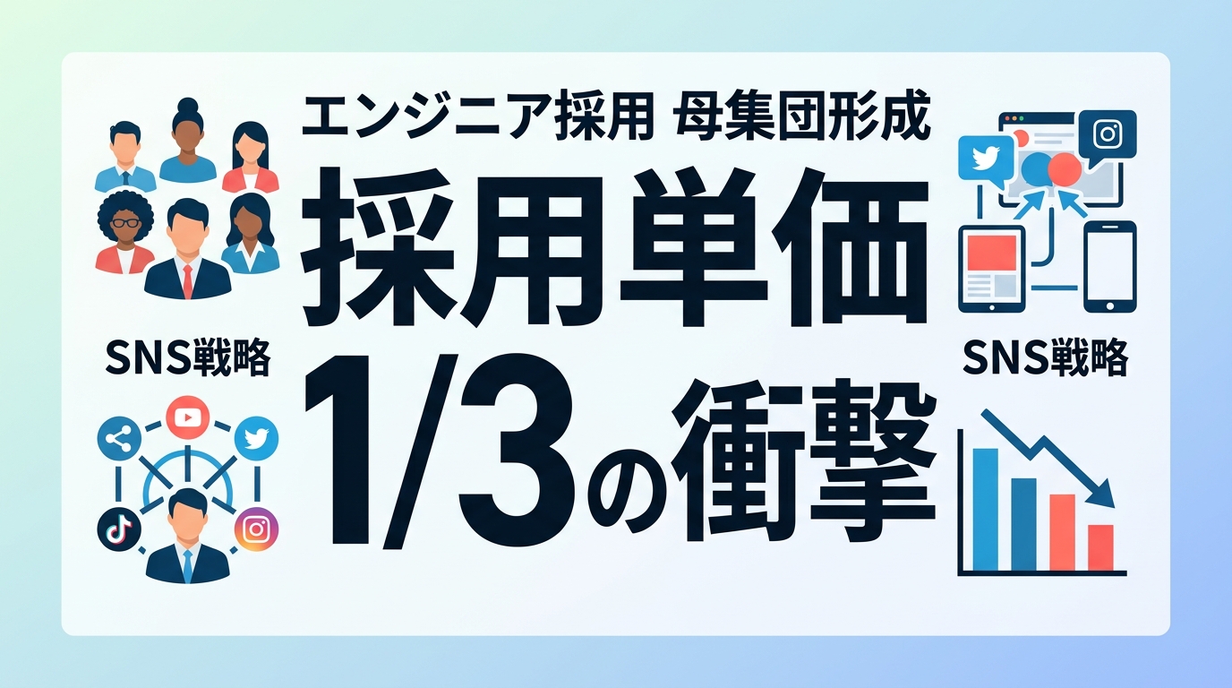 エンジニア採用の母集団形成手法｜採用単価3分の1を実現する「確率」の設計とSNS戦略
