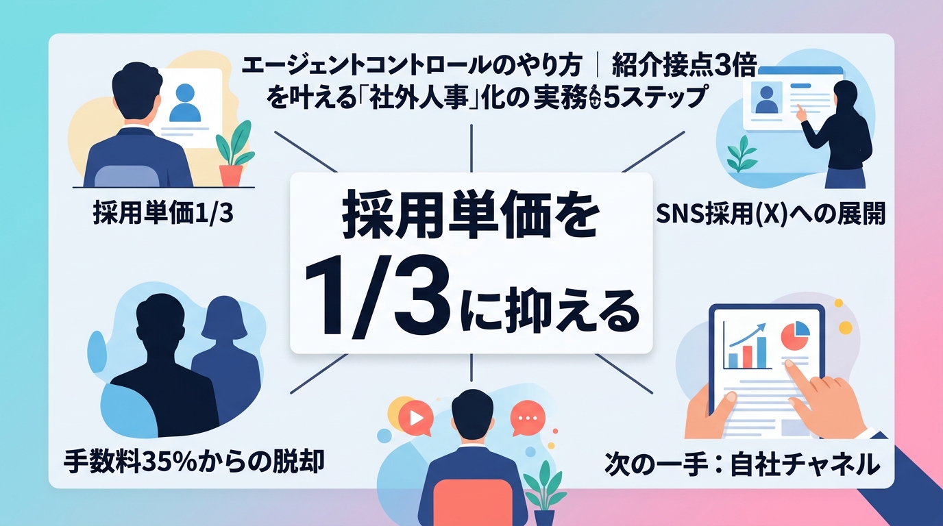 採用単価を3分の1に抑えるためのエージェントコントロールと次の一手とは？
