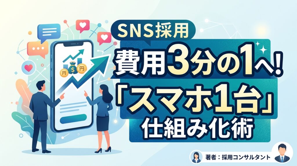SNS採用の費用を抑える方法｜採用単価3分の1を実現する「スマホ1台」の仕組み化術