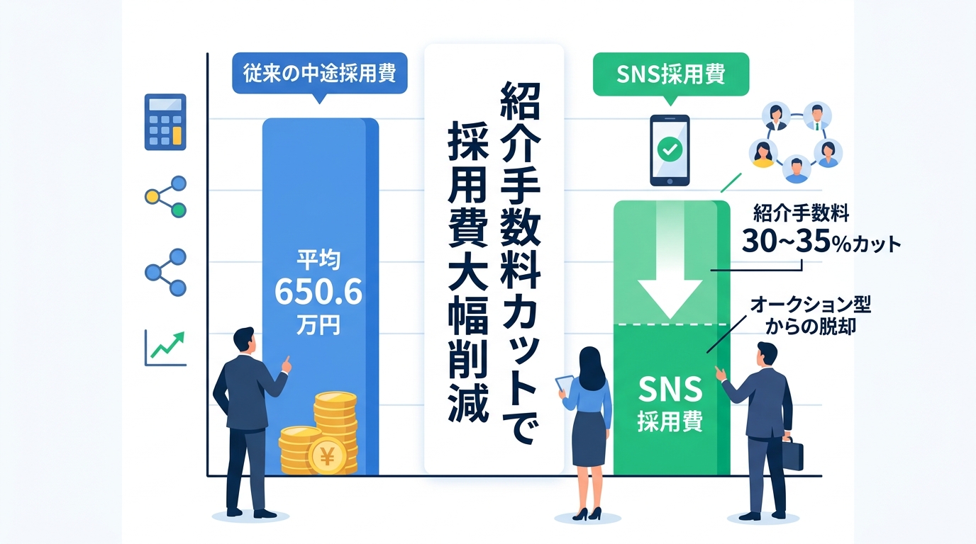なぜSNS採用で従来の採用費用を大幅に抑えることができるのか？