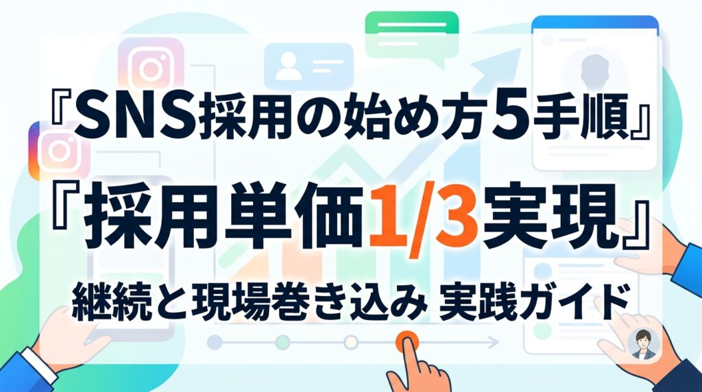 SNS採用の始め方5手順｜採用単価1/3を実現する「継続と現場巻き込み」の実践ガイド