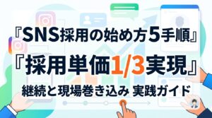 SNS採用の始め方5手順｜採用単価1/3を実現する「継続と現場巻き込み」の実践ガイド