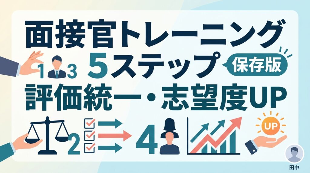 【保存版】面接官トレーニングのやり方・手順5ステップ！評価の統一と志望度を上げる実践ガイド