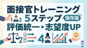 【保存版】面接官トレーニングのやり方・手順5ステップ！評価の統一と志望度を上げる実践ガイド