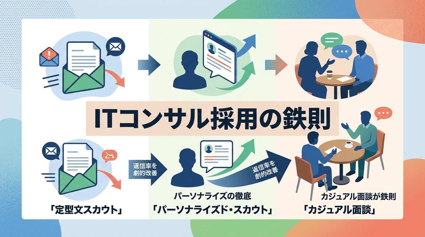 返信率を高めITコンサル層を確実に口説き落とすスカウト戦略は？