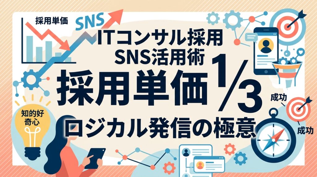 ITコンサル採用のSNS活用術｜知的好奇心を刺激し採用単価を3分の1にするロジカル発信の極意
