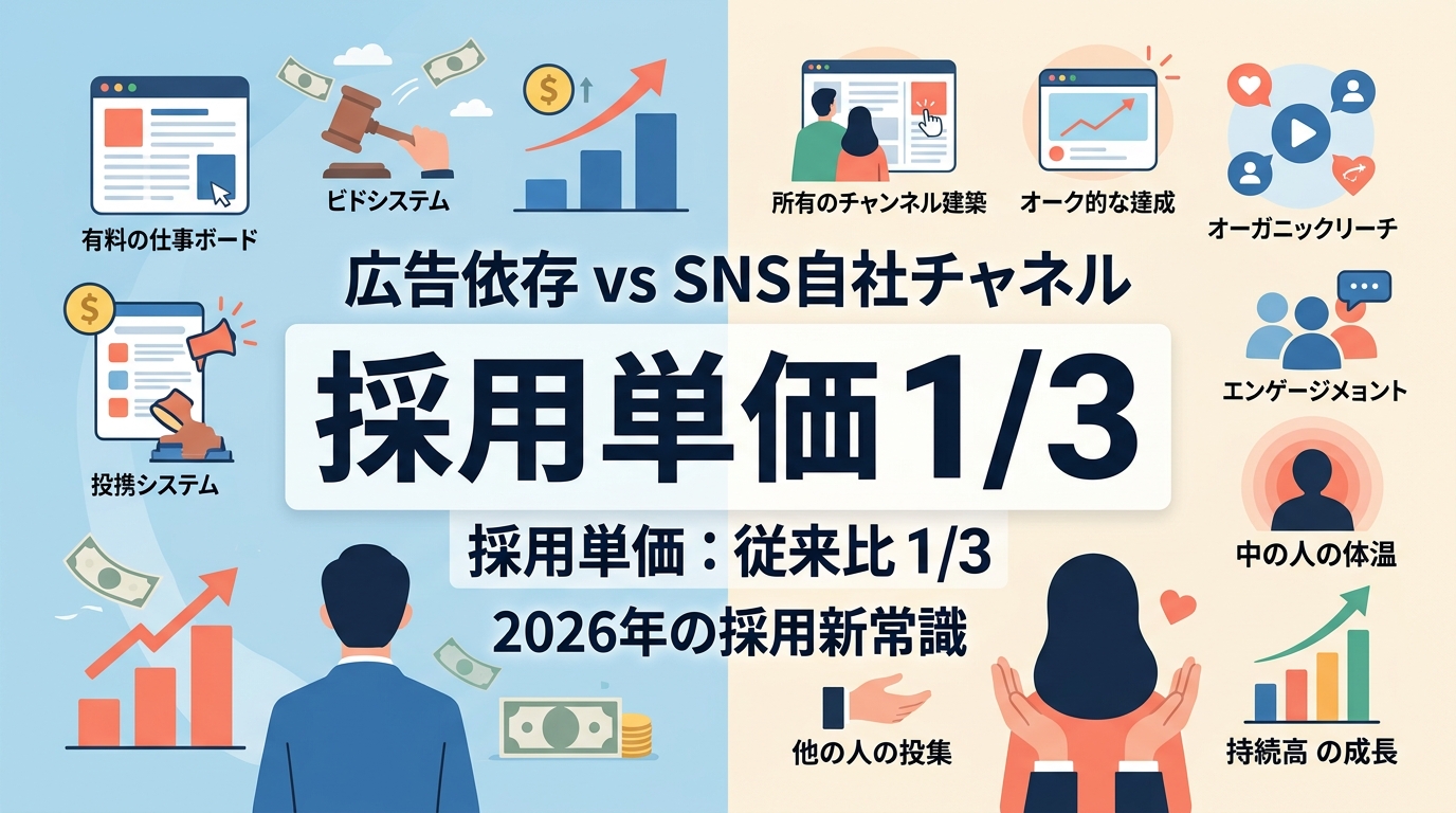 なぜ採用広報のX運用代行が採用単価を3分の1に抑えられるのか？