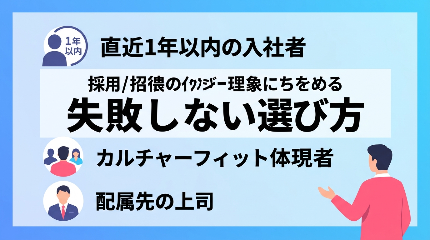 採用のミスマッチを防ぐためにインタビュー対象者はどう選ぶべきか？
