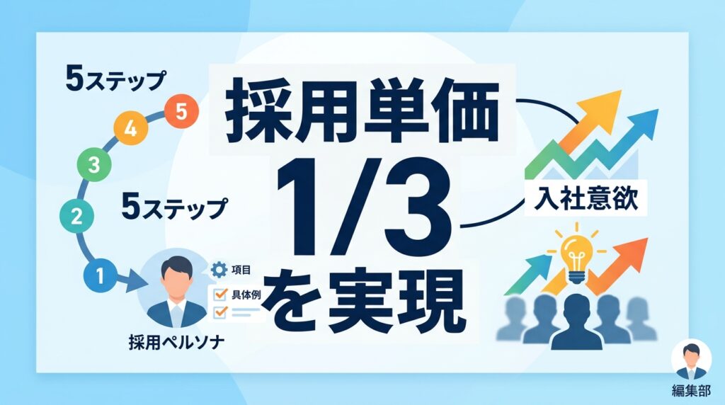 採用ペルソナの項目と具体例｜採用単価1/3を実現する「入社意欲」の設計5ステップ