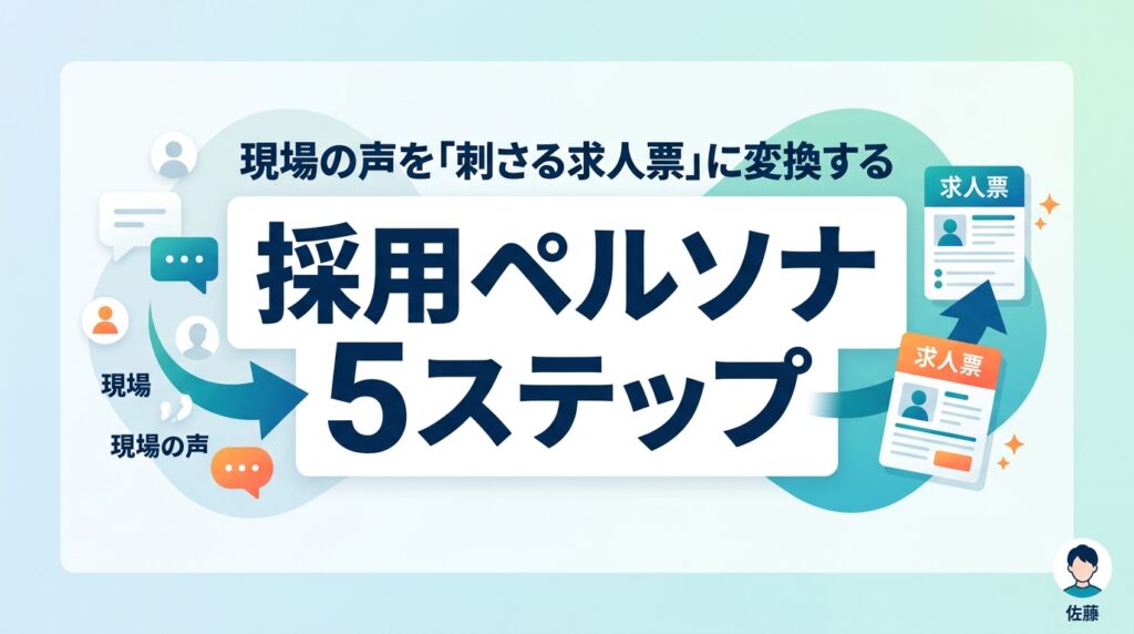 採用ペルソナテンプレート｜現場の声を「刺さる求人票」に変換する超実践的5ステップ