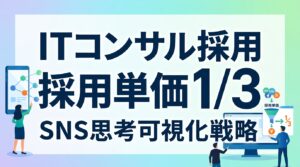 ITコンサル採用｜SNSで潜在層を惹きつけ採用単価3分の1へ導く思考可視化戦略