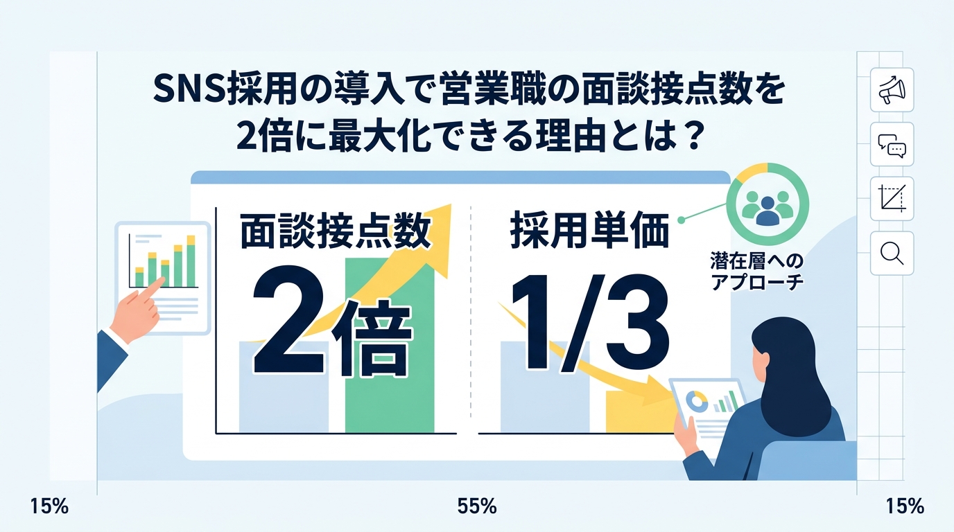 SNS採用の導入で営業職の面談接点数を2倍に最大化できる理由とは？