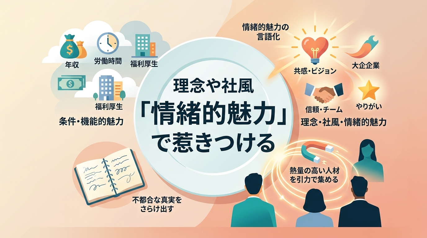 大手と競わずに自社の「情緒的魅力」で母集団形成をする方法とは？